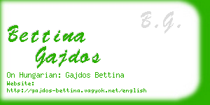 bettina gajdos business card